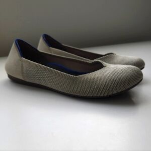 Rothy's Birdseye Classic Grey Blue Round Toe Slip On Shoes